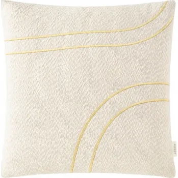 Polštář Dekorativní Polštář ROOM99 45x45 Krémový Soleil Zlatá Výšivka DEKOR PREMIUM