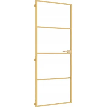 Interiérové dveře Interiérové dveře z tvrzeného matného skla 83 x 201,5 cm zlaté