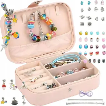 Dětské navlékací korálky SADA KORÁLKŮ NA VÝROBU NÁRAMKŮ pro tvorbu náramků