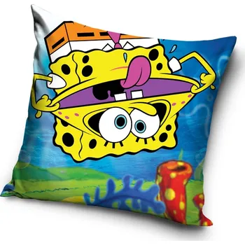 Polštář Carobotex Dětský polštářek Sponge Bob Vzhůru nohama