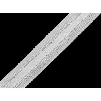 Záclonovka šíře 25 mm univerzální řasení, barva bílá