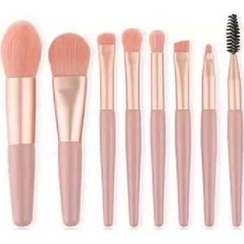 Kosmetický štětec Cestovní Mini Sada Štětců na Make-up s Pouzdrem Pouzdro Růžová 8 ks