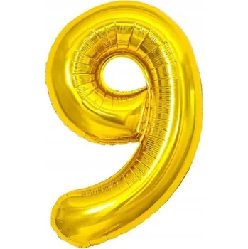 Balónek Fóliový balónek Go-Party BCF-955-9 zlatý číslice 9 32"