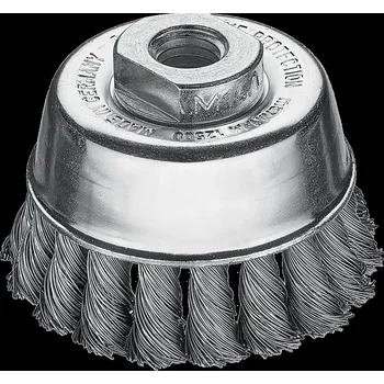 Drátěný kartáč Lessmann 482317 | Splétaný hrncový kartáč bez přítlačného kroužku 1řadý 65 / 0,80 ocelový drát hladký