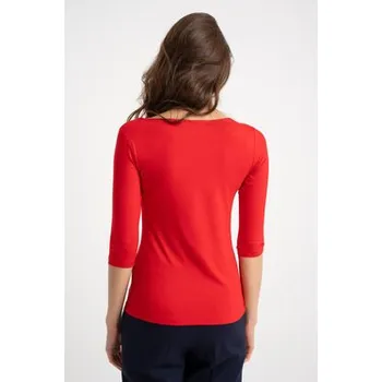 Dámská halenka CLICK Halenka 10-6956 Červená Fitted Fit 36