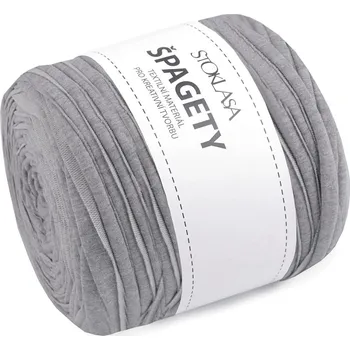 Příze Špagety / příze 550 g, střední, 19 melír šedá různé odstíny