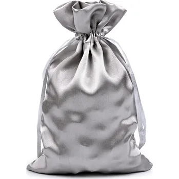 Dárkový pytlík rozměr 11x17 cm saténový, velké, 6 stříbrná