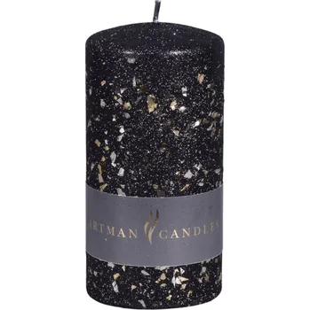 Svíčka GLAMOUR NEW VÁLEC vánoční d7x14cm