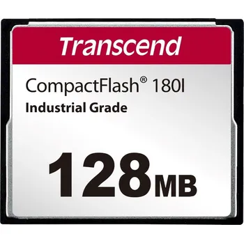 Paměťová karta TRANSCEND CompactFlash Card CF180I, 128MB, SLC mode WD-15, Wide Temp. TS128MCF180I