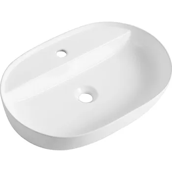 Umyvadlo CERANO - Umyvadlo keramické Ramona - na desku - bílá lesklá - 61,5x41,5 cm