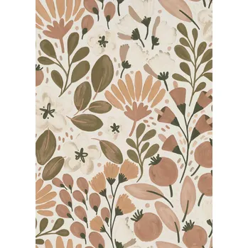 DIMEX | Vliesová tapeta na zeď WPE-902443 | 0,53 x 10,05 m | bílá, zelená, růžová + Bílá, zelená, růžová vliesová tapeta na stěnu WPE-902443 v rozměru 0,53 x 10,05 m