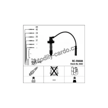 Zapalovací kabel Sada kabelů pro zapalování NGK RC-RN608 - RENAULT, VOLVO