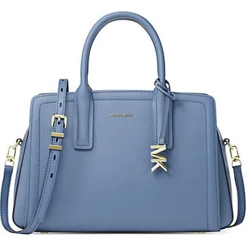 Michael Kors Laila medium kožená kabelka modrá french blue + doprava zdarma