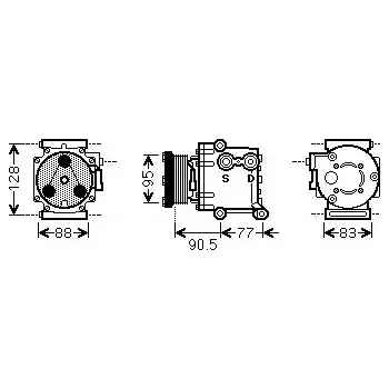 Kompresor klimatizace AVA QUALITY COOLING Kompresor klimatizace AVA FDAK434 + DOPRAVA ZDARMA!