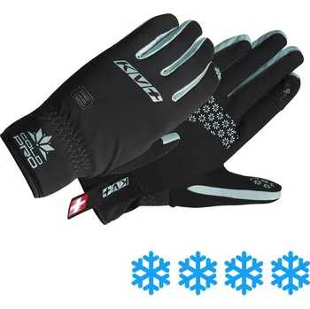 Rukavice na běžky KV+ COLD PRO XC - black/ turquoise M