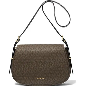 Michael Kors Lydia medium crossbody kabelka logo hnědá černá + doprava zdarma