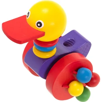 Dřevěná hračka Dřevěná kachnička na tyči