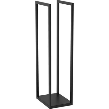 Stojan na květiny Kovový stojan na dřevo 120x40 cm černá