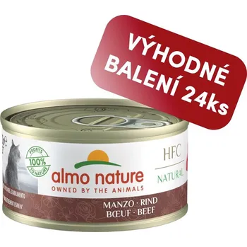 Krmivo pro kočku Almo Nature HFC Natural - Hovězí 70g výhodné balení 24ks