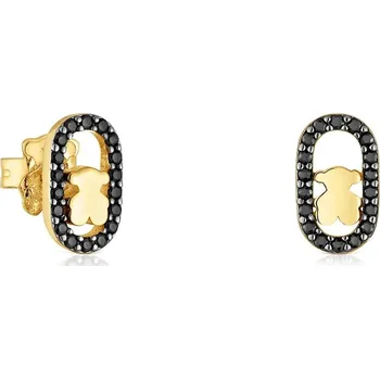 Náušnice Pozlacené stříbrné náušnice Tous 1004567100 černá 99X, vel. ONE SIZE