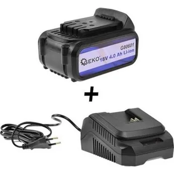 Nabíječka autobaterie Geko Baterie 18V 4Ah Li-Ion + nabíječka