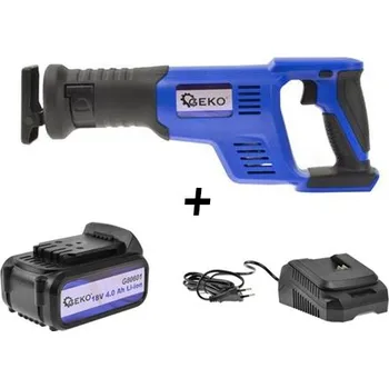 Nabíječka autobaterie Geko Akumulátorová ocasní pila + Baterie 4Ah + nabíječka