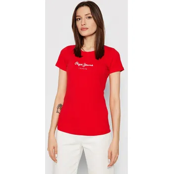 Dámské tričko Pepe Jeans dámské červené tričko NEW VIRGINIA 20013897-2031842