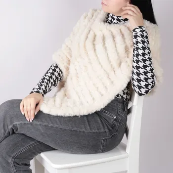 Baťa krémové dámské chlupaté pončo vícebarevné, vel. Bílá