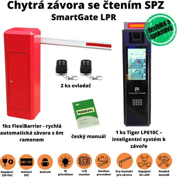 Držák SPZ Automatizovaný vjezd, chytrá závora se čtením SPZ - SmartGate LPR