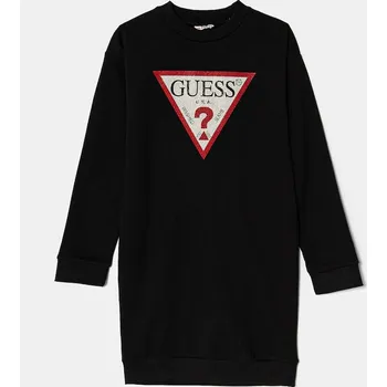 Dámské šaty Dětské bavlněné šaty Guess J3YK20.KA6R4.PPYA černá 99X, vel. 147-157
