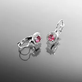 Náušnice Exkluzivní ocelové náušnice zabalené v dárkové krabičce č. 1244 - Růžová