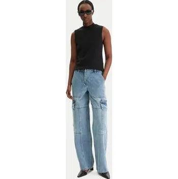 Dámská móda MICHAEL Michael Kors Jeansy MR6909WFAU Modrá Relaxed Fit 8