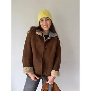 Dámská casual bunda Mishel Kabátek s kožíškem Vilel Velikost: UNI