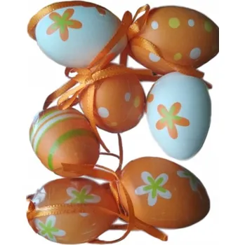 Velikonoční dekorace Kraslice Velikonoční vajíčka k zavěšení 12 ks