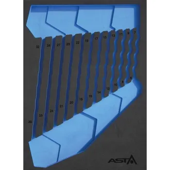 EVA pěnová vložka do vozíku na nářadí, sada klíčů