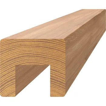 Zábradlí dřevěný profil EDD-SB300, broušený buk bez nátěru - madlo 45 x 40 mm, délka 3000 mm, s drážkou 24 x 22 mm, necinkovaný materiál