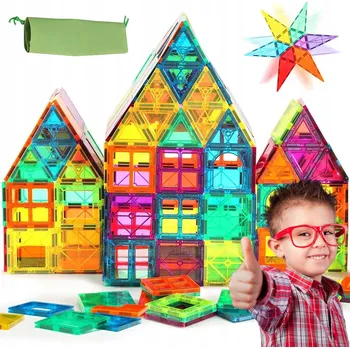 ostatní stavebnice STAVEBNICE KOSTKY CLASSIC 40 dílků Stavební kostky s magnety