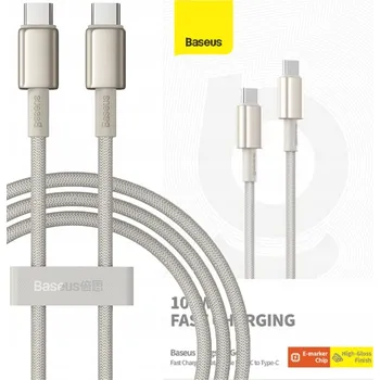 Datový kabel Kabel Baseus USB-C - USB-C 1 m zlatý