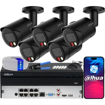 Bezpečnostní kamera Monitorovací sada 5x IPC-HFW2449S-S-IL-0280B-B 4Mp DAHUA WizSense Light