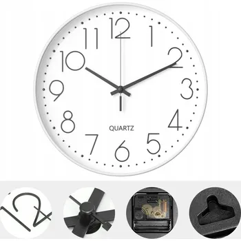 Hodiny Nástěnné hodiny ZREE bílé 30 cm