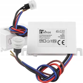 Pohybové čidlo Venkovní Soumrakový Spínač Senzor 2000W s Sondou LED 5-50lux 220-250V