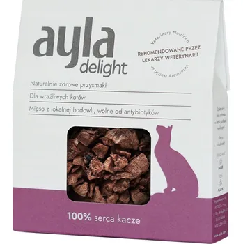Pamlsek pro psa Ayla Kachní srdíčka lyofilizovaná 28 g pamlsky pro kočky
