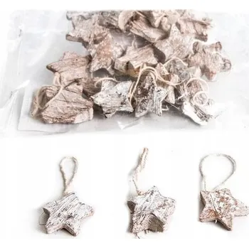 Vánoční dekorace Hvězdičky z kůry Vánoční dekorace Ozdoba 5 cm