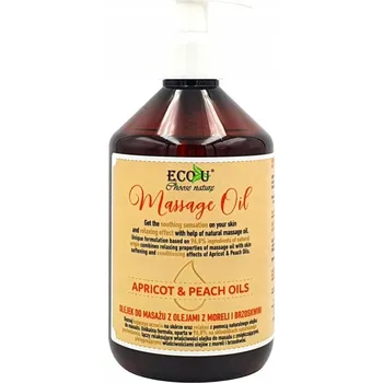 Masážní přípravek Masážní olej s broskví a meruňkou 500 ml ECOU
