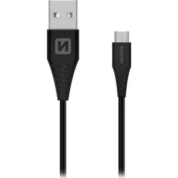 Datový kabel Kabel Swissten USB - microUSB typ B, 1,5 m, černý