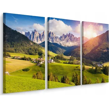 Obraz Obraz TRYPTYK Horská krajina Příroda 3D 60x40