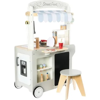 Dřevěná hračka eliNeli Dětský dřevěný obchod na hraní - pojízdný - BAZAR