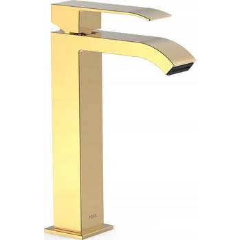 Vodovodní baterie Stojánková umyvadlová baterie Tres Cuadro Exclusive zlatá