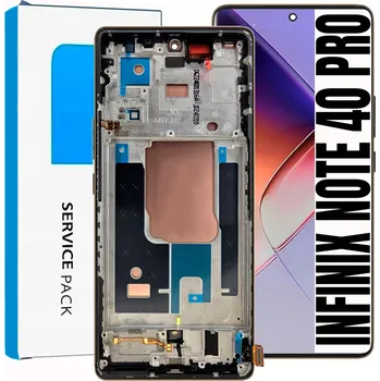 Pouzdro na mobilní telefon DISPLEJ PRO INFINIX NOTE 40 PRO 4G / 5G ORIGINÁL LCD + RÁMEČEK ZLATÝ