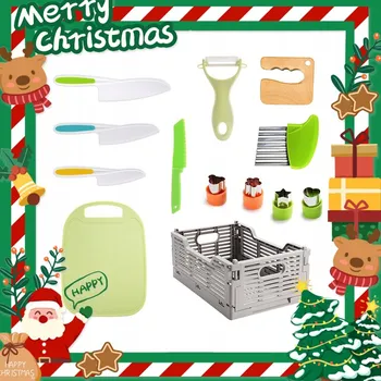 Kuchyňský nůž SADA KUCHYŇSKÝCH NOŽŮ PRO DĚTI 13 DÍLŮ BEZPEČNÉ, IDEÁLNÍ JAKO DÁREK